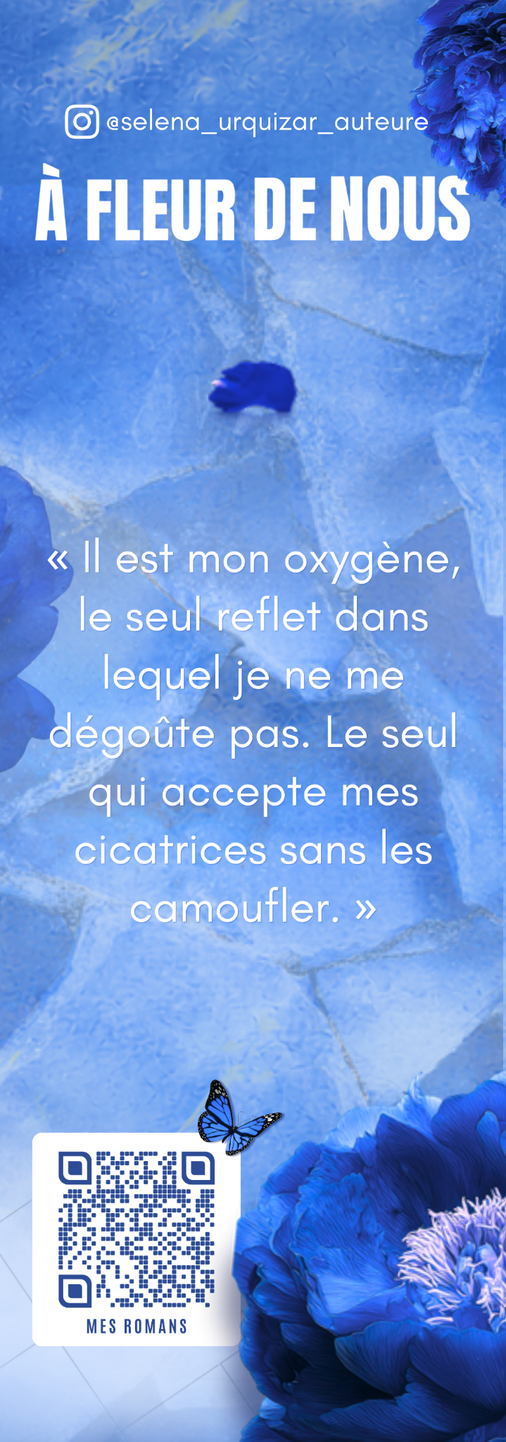 Verso du marque-page À fleur de nous